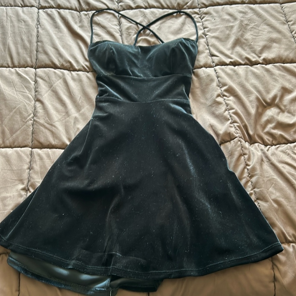 black dress corset back